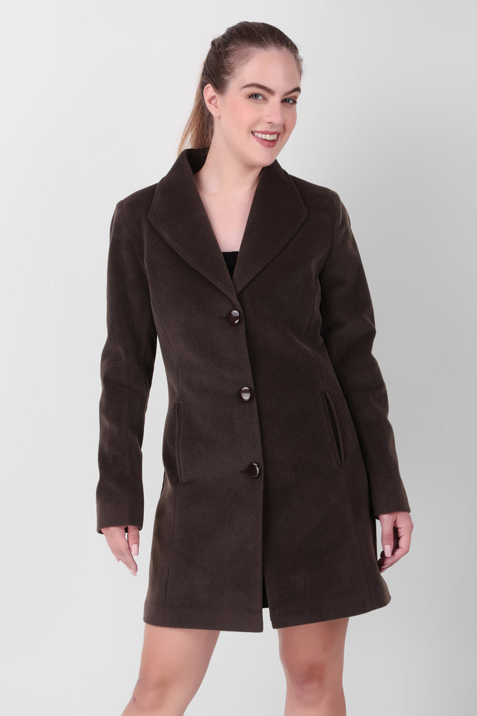 Women Solid Winter Coat