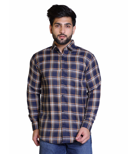 Men Regular Fit Checkered Casual Shirt
