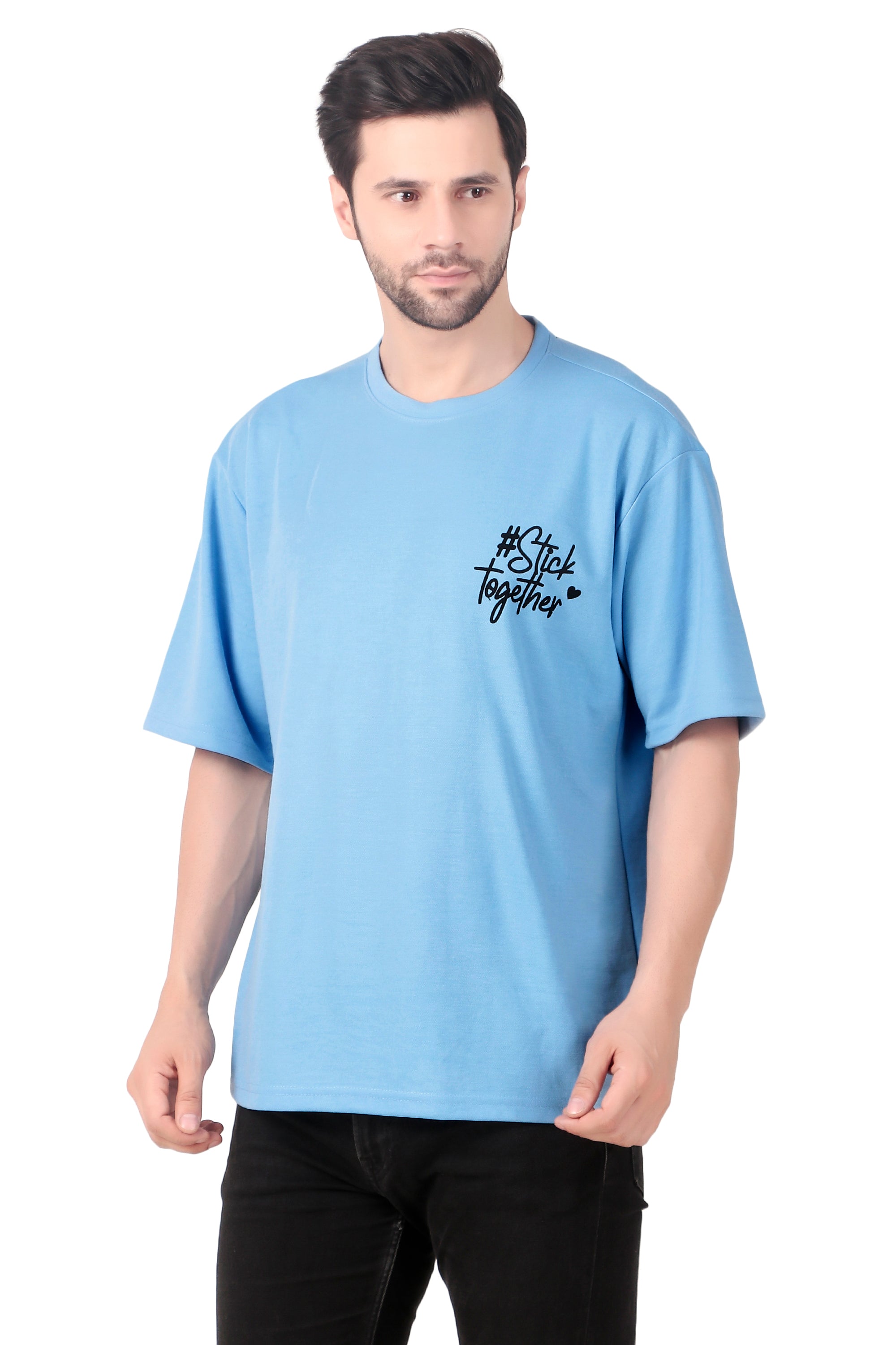 Men Graphic Print Round Neck Cotton Blend T-Shirt – Brazo