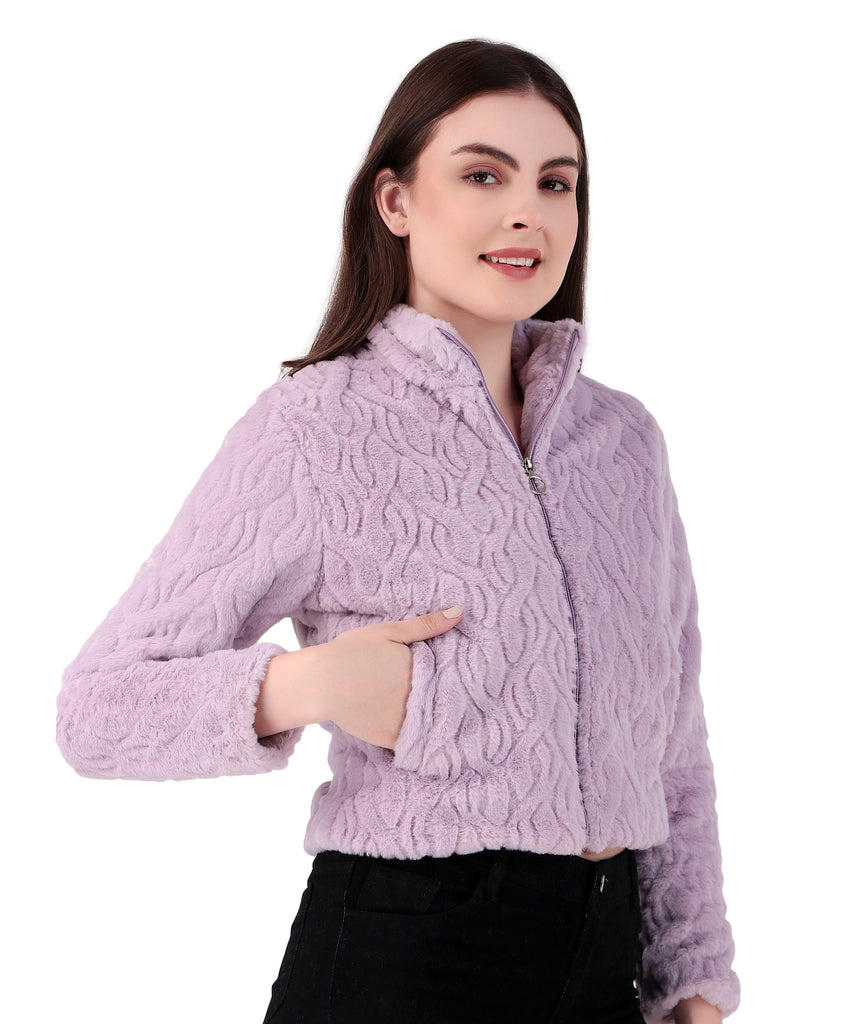 Women Self Design Casual Jacket