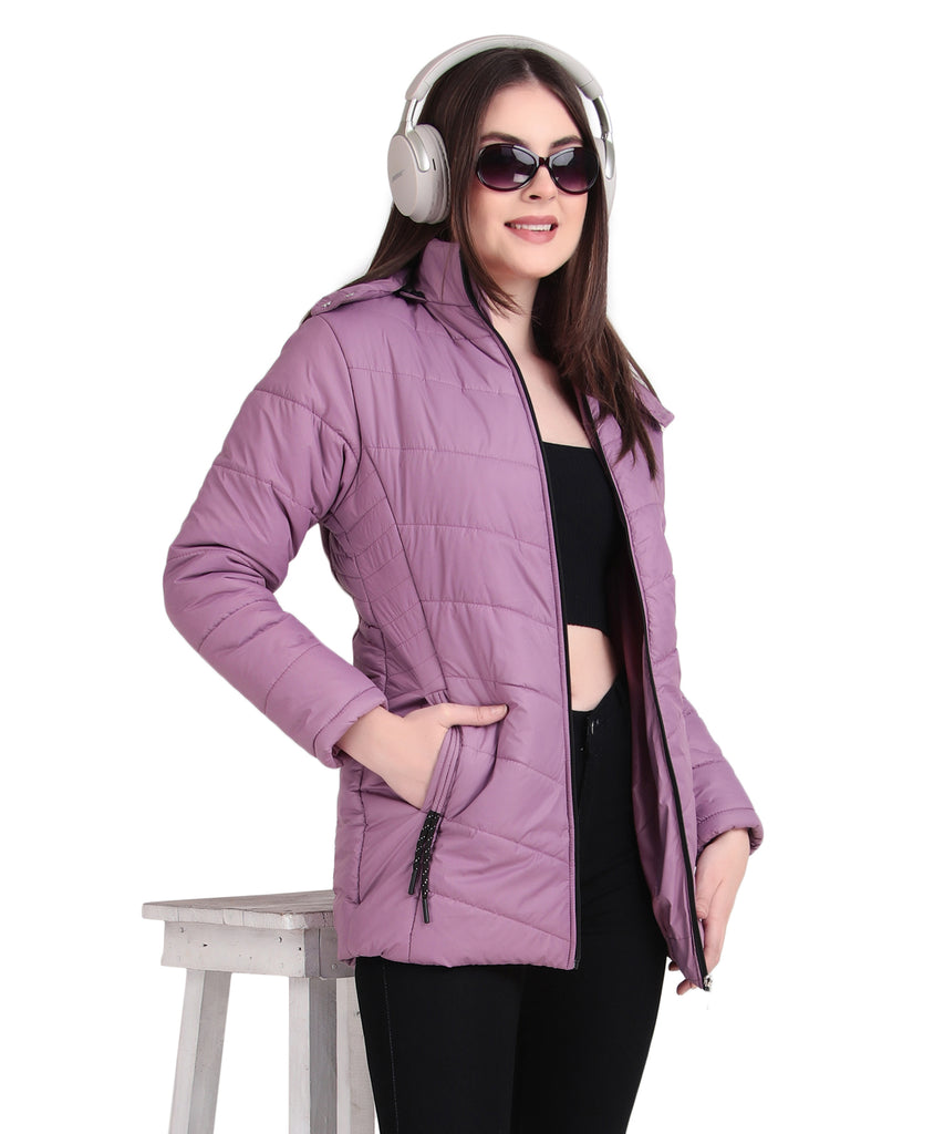 Long Puffer Winter Jacket with Hood