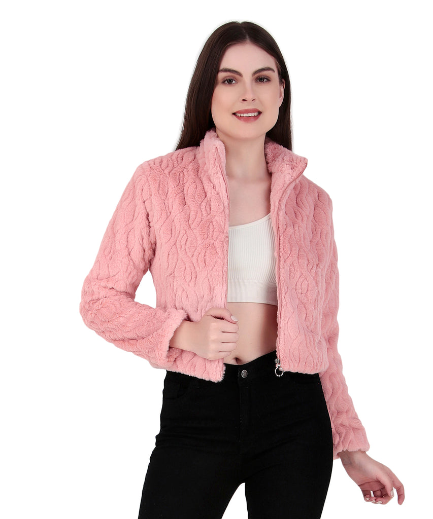 Women Self Design Casual Jacket